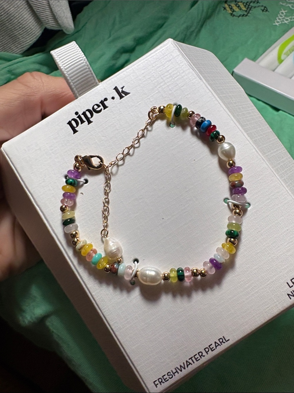 Piper Colorful Beaded Bracelet with Freshwater Pearls